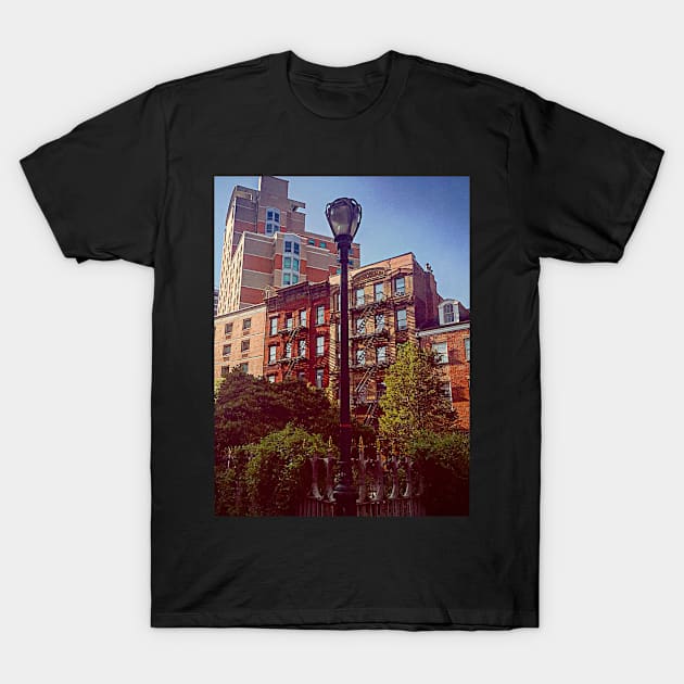 City Buildings East Village, Manhattan, NYC T-Shirt by eleonoraingrid